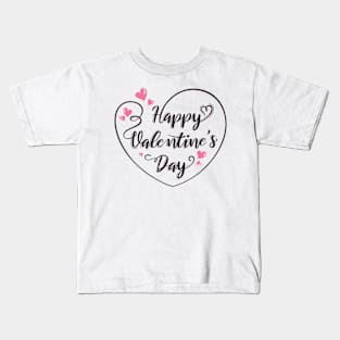 Happy Valentine's day love cute romance couple gift Kids T-Shirt